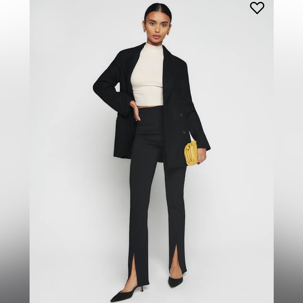 Reformation black fletcher pant size XS